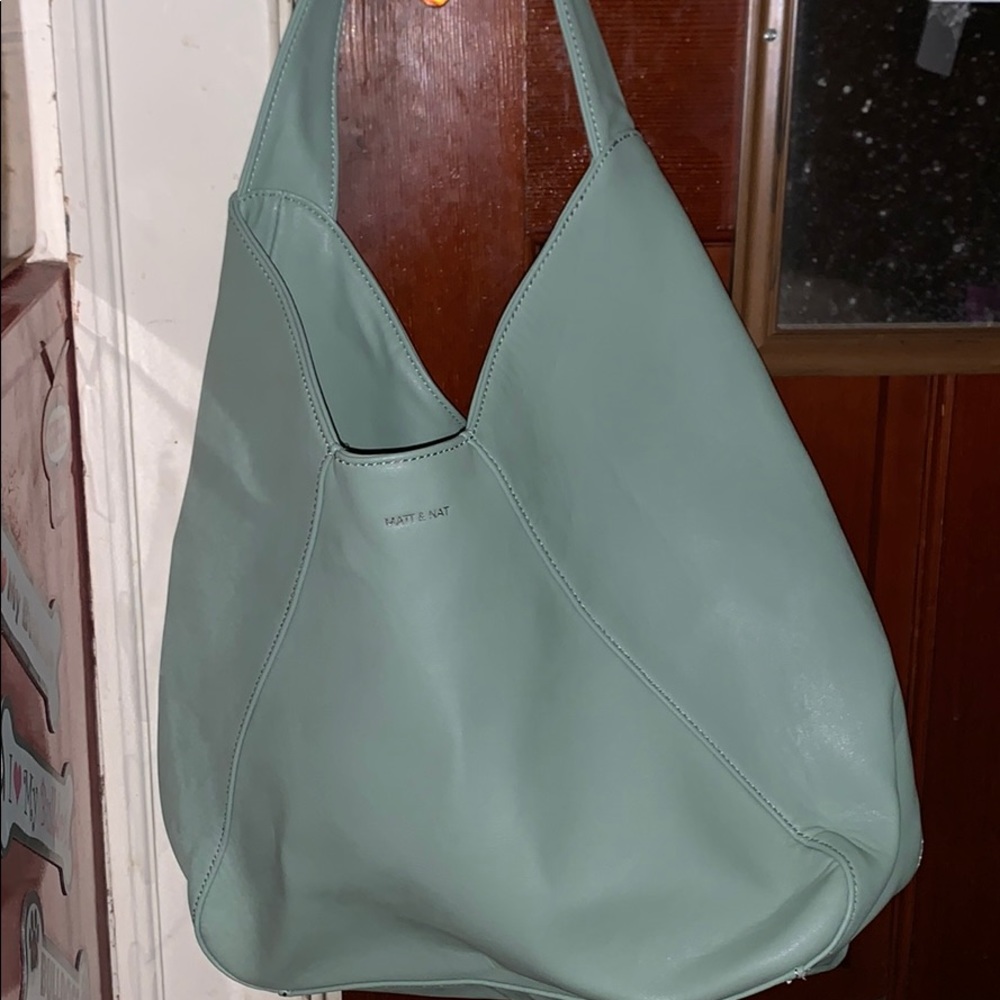 Matt & Matt pastel mint vegan leather bucket bag